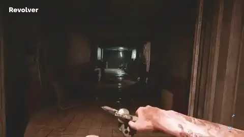 Hip-fire pistol then melee in a tight hallway